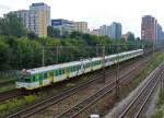 Privatbahnen in Polen: Sehr abwechslungsreich pr�sentiert sich zur Zeit noch der Fahrzeugpark der Koleje Mazowieckie.