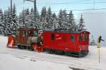 JAHRESRUECKBLICK 2014  von Walter Ruetsch  FEBRUAR  MVR/CEV: Kampf gegen den Schnee in Les Pl�iades am 11.
