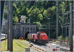 Leider nur ein (nicht besonders guter) Schnappschuss aus dem Zug mit der SBB Am 843 023-3 beim Nordportal des Simplontunnels.