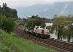 Die sersa Am 843 153-8 (UIC 94 85 5843 1536-8) kurz nach Villeneuve auf der Fahrt in Richtung Lausanne.