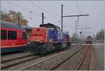 In Oensingen steht die SBB Cargo Am 843 073-8. Oensingen in verkehrstechnisch guter Lage verfügt über eine recht starken Güterverkehr, von welchem natürlich an diesem Samstag recht wenig zu sehen ist. 8. Nov. 2025