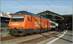 Die  easyjet  Re 460 062-1 in Lausanne.