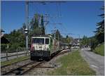 Die MOB GDe 4/4 6006 mit ihrem Panoramic Express auf der Fahrt von Montreux nach Zweisimmen.