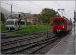 Bei gef�hlten minus 30� erreicht der Bhe 2/4 von Les Pleiades Blonay, w�hrend der RhB ABe 4/4 N� 35 vergeblich auf Reisende nach Ponteresian (bzw.