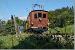  BERNE EN FETE  bei der Blonay Chamby Museumsbahn - die BOB HGe 3/3 N° 29, welche 1926 als letzte Lok den 1913/14 gelieferten Vorgängerloks zur BOB kam hier kurz vor Chaulin.
