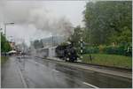 50 Jahre Blonay - Chamby; da das MEGA STEAM FESTVAL über mehrere Tage stattfand, bot nicht nur der Betrieb, sondern auch das Wetter interessante Abwechslungen: Bei einsetzendem Regen