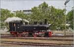 Die Blonay-Chamby Bahn G 2x 2/2 105 beim Rangieren in Vevey.