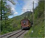 Nostalgie & Vapeur 2021  /  Nostalgie & Dampf 2021  - Da die Züge von Blonay nach Chaulin jeweils bis Chamby fahren und somit den kurzen Streckabschnitt Chaulin Abzweigung  - Chamby zweimal