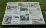 Auf dem Rundweg um den kleinen Teil des Lac de Joux erreicht man nach wenigen Metern die Museumsbahn CTVJ (Compagnie du Train a Vapeur de la Vall�e de Joux), auf welche diese Tafel aufmerksam macht.