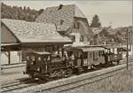 Die E 3/3 853 wird mit ihrem Dampfzug in K�rze nach Sumiswald Gr�nen zur�ck fahren. Das Bild entstand im kleine Endbahnhof der Strecke Wasen im Emmental. 

14. Juni 2025