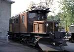 Krokodilausstellung im Verkehrshaus Luzern: Ge 4/4 Nr.182 der RhB (das  Bernina-Krokodil ); Inbetriebsetzung 1928, LüP 14,00m; 43 t, 760 PS; Vmax 45 km/h am 23.08.1979.