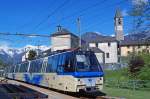 SSIF/FART: Be 4/4 Pp-82 mit dem  D 47 P bei der Durchfahrt in Trontano am 2.
