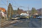 Nach der grossen Überraschung von gestern habe ich mich heute nicht verrechnet und die Ge 4/4 8002 ist noch immer im MOB Golden Pass Belle Epoque Umlauf, hier bei der Durchfahrt in Fontanivent,