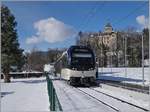 Einen Tag später stand ich erneut mit meinem Fotoapparat bei der Haltestelle von Château de Blonay und bei weit angenehmerem Wetter zeigt sich der CEV MVR SURF ABeh 2/6 7505 in der