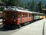 RhB ABe 4/4 Nr.501 mit Sonderzug in Bergün am 04.09.2005.