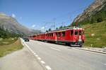 RhB ABe 4/4 Nr.44 und 49 auf dem Bernina-Plateau am 20.08.2009.