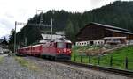 RhB Ge 4/4 II Nr.630 in Madulain am 15.08.2009.