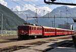 RhB Ge 4/4 I U Nr.605 in Bever am 19.08.2009.