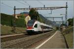 Ein  Tilo -Flirt auf dem Weg nach Chiasso beim Halt in Lugano Paradiso.