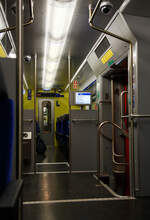Innenraum des SBB NPZ Domino Triebwagens RBDe 560 DO 94 85 7 560 212-3 CH-SBB, hier am 02 August 2019 auf der Gotthardbahn.