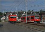 In Le Noirmont sehet links im Bild die CJ Gem 2/2 522 (UIC (90 85 856 0522-7) während recht im Bild der CJ GTW ABe 2/6 632  Mon Soleil  auf nach Saignelégier einfährt    26.