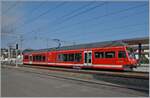 Der CJ GTW ABe 2/6 632  Mon Soleil  ist auf der Fahrt von La Chaux de Fonds nach Saignelégier und konnte in Le Noirmont fotografiert werden.