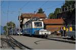 Der Rochers de Naye Bhe 2/4 207 wartet in Caux auf die Weiterfahrt Richtung Rochers de Naye.
