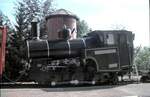 Dampflok Zahnradbahn MGN Nr.1  Rocher de Naye  in Caux am 22.08.1999.